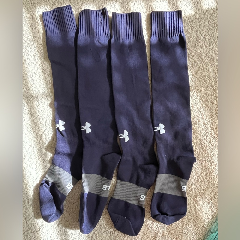 Under Armour Navy Blue OTC Baseball Soccer Socks - Lot of 2 pairs! 💙